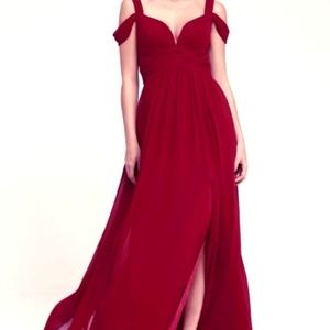 Burgundy Maxi Dress - Lulus Ocean of Elegance
